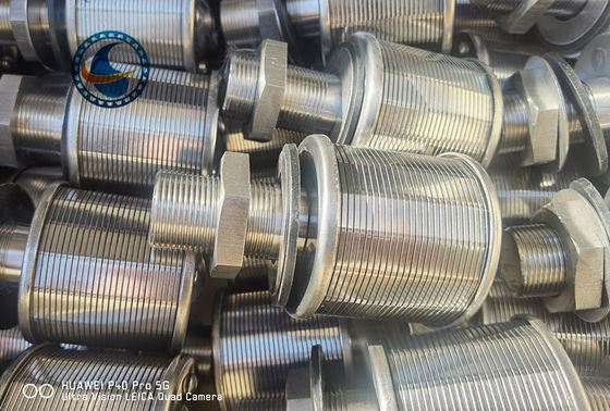 Wedge Wire Wrapped Screen Water Filter Nozzles Stainless Steel Slot 0.25mm