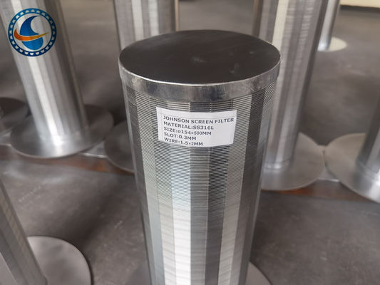 Der Unterstützungsss304 Schlitz-Keil-Draht-Filterrohr Stangen-Sieb-Trommel-0.1mm