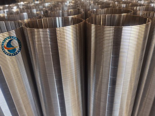 2507 Duplexstahlv-Draht-Siebfilter-Zylinder mit 0.13±0.02mm Schlitz